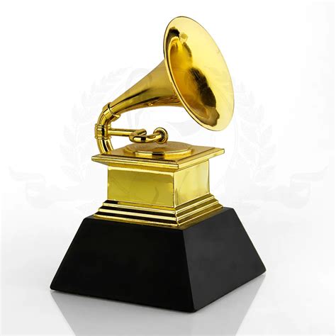 plastic grammy award trophy.